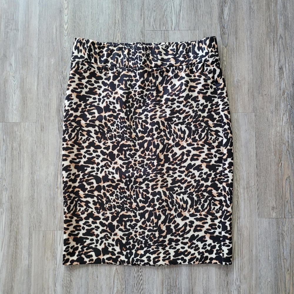Eloquii Leopard Pencil Skirt, Size 18